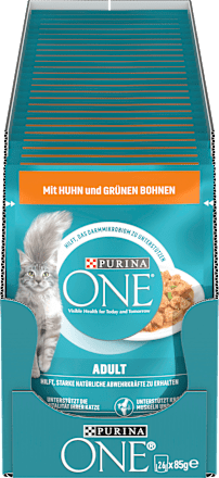 Nat kattenvoer met kip &amp; sperziebonen in saus, 85 g