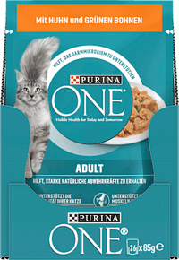 Nat kattenvoer met kip &amp; sperziebonen in saus, 85 g