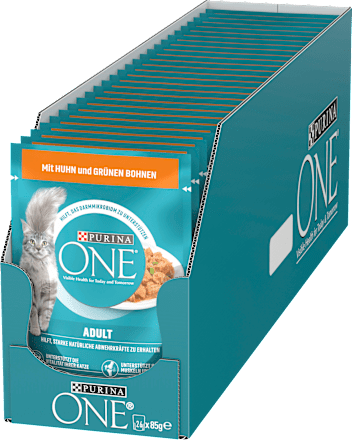 Nat kattenvoer met kip &amp; sperziebonen in saus, 85 g