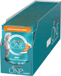 Nat kattenvoer met kip &amp; sperziebonen in saus, 85 g