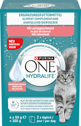 Nassfutter Katze mit Lachs, Hydralife Multipack (6x50 g), 300 g