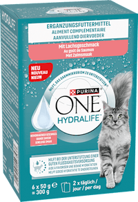 Nassfutter Katze mit Lachs, Hydralife Multipack (6x50 g), 300 g