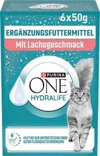 Nassfutter Katze mit Lachs, Hydralife Multipack (6x50 g), 300 g
