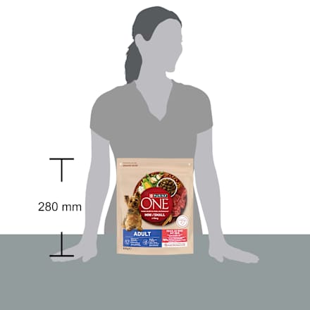 Droogvoer voor honden met rundvlees en rijst, mini, volwassen, 800 g