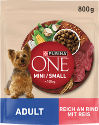 Trockenfutter Hund mit Rind & Reis, Mini, Adult, 800 g