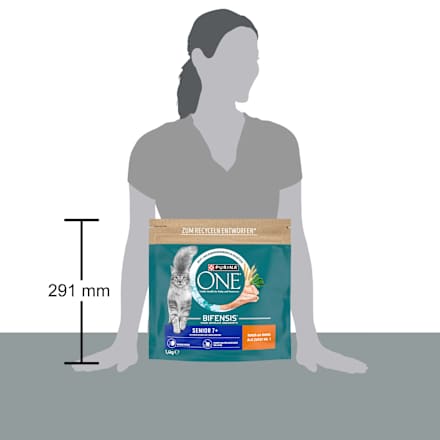 Droog kattenvoer met kip, senior, 1,4 kg