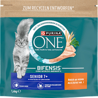 Droog kattenvoer met kip, senior, 1,4 kg