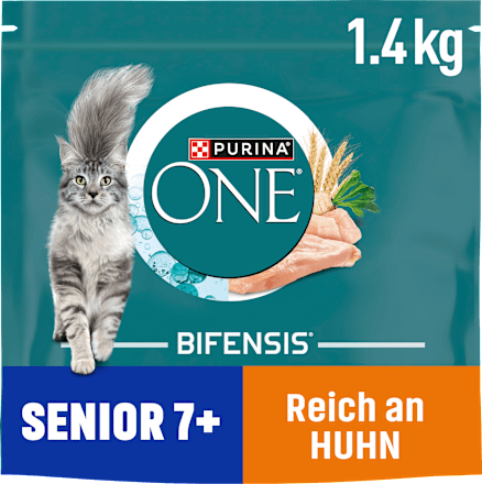Droog kattenvoer met kip, senior, 1,4 kg