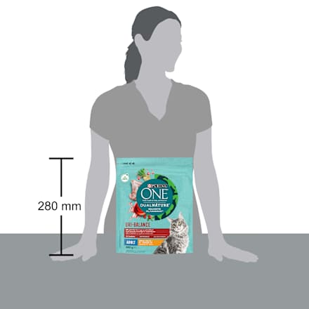 Droog kattenvoer met kip &amp; cranberry, dual nature uri balance, 650 g