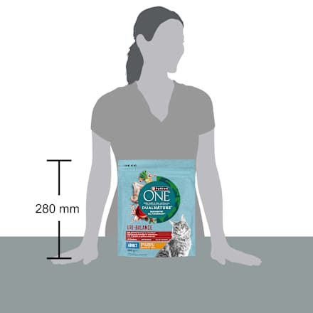 Droog kattenvoer met kip &amp; cranberry, dual nature uri balance, 650 g