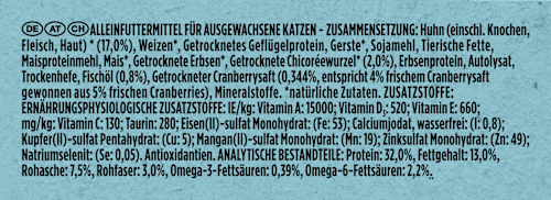 Droog kattenvoer met kip &amp; cranberry, dual nature uri balance, 650 g