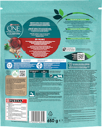 Droog kattenvoer met kip &amp; cranberry, dual nature uri balance, 650 g