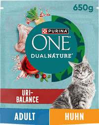 Droog kattenvoer met kip &amp; cranberry, dual nature uri balance, 650 g
