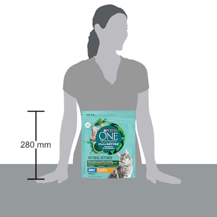 Droog kattenvoer met kip &amp; spirulina, dual nature natuurlijke verdediging, 650 g