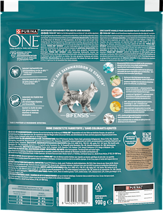 Droog kattenvoer met kip en volkoren granen, volwassen, 900 g