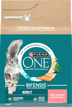 Droog kattenvoer met zalm en volkoren granen, volwassen, 2,8 kg