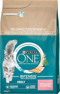 Droog kattenvoer met zalm en volkoren granen, volwassen, 2,8 kg