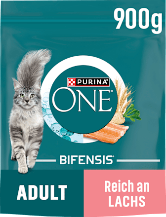 Droog kattenvoer met zalm en volkoren granen, volwassen, 900 g