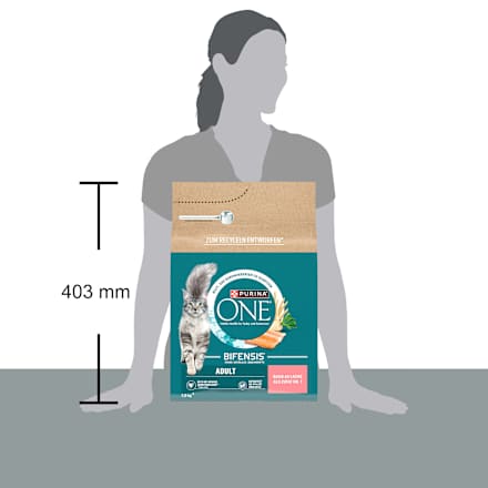 Droog kattenvoer met zalm en volkoren granen, volwassen, 2,8 kg