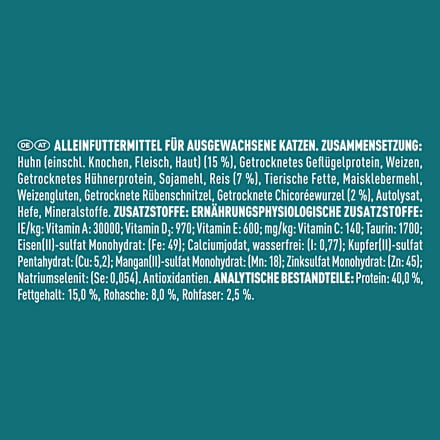 Trockenfutter Katze reich an Huhn, high protein, 650 g