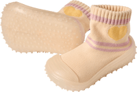 Abenteuer Socken, beige + lila, Gr. 23/24, 1 St