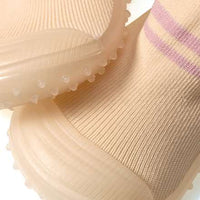 Abenteuer Socken, beige + lila, Gr. 23/24, 1 St