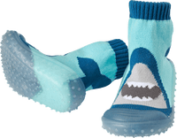Abenteuer Socken mit Hai-Motiv, blau, Gr. 21/22, 1 St PUSBLU
