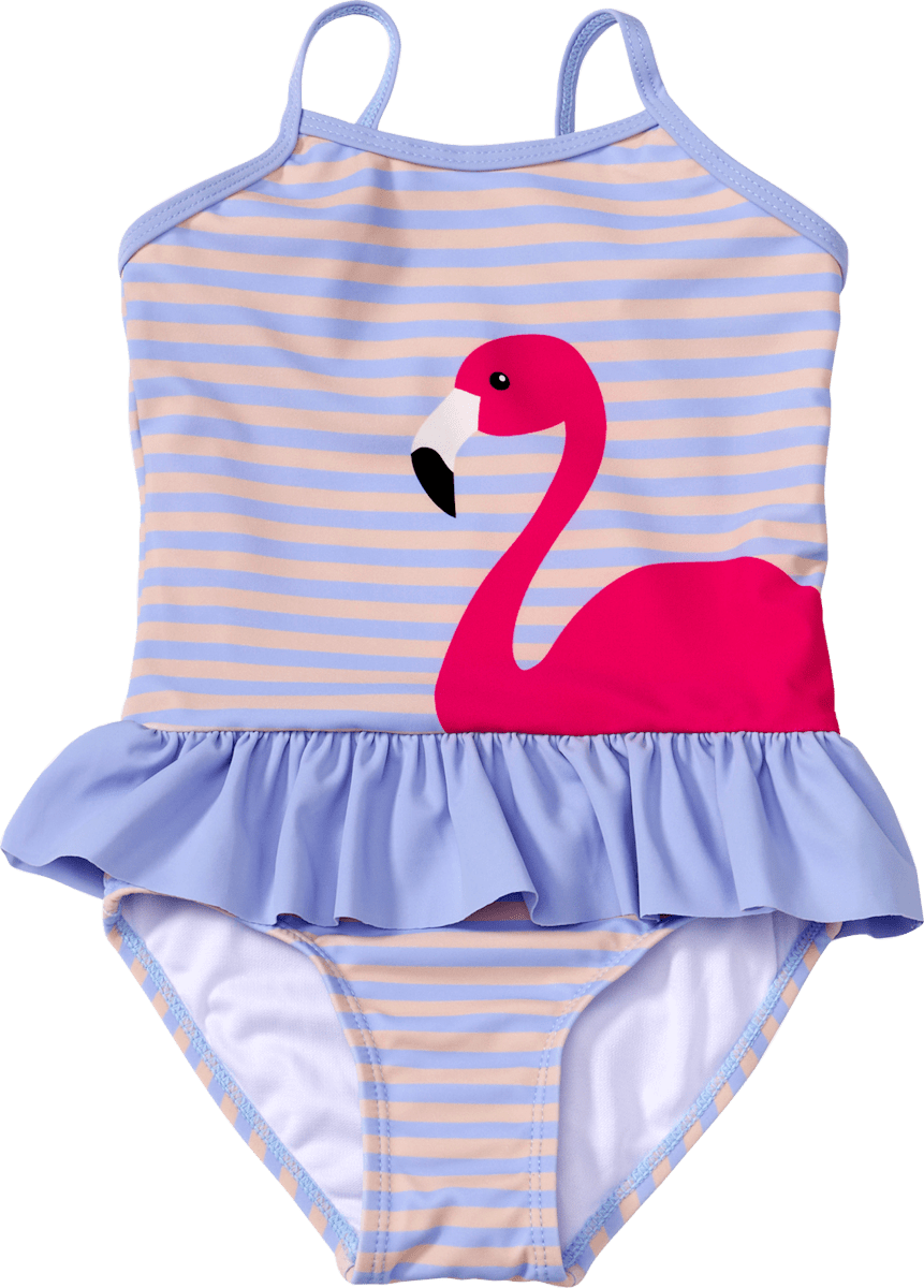 PUSBLU Badeanzug mit Flamingo-Motiv, lila, Gr. 86/92, 1 St