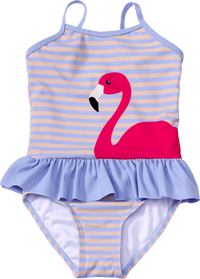 PUSBLU Badeanzug mit Flamingo-Motiv, lila, Gr. 86/92, 1 St