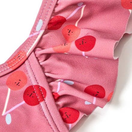 Badeanzug mit Kirsch-Muster, rosa, Gr. 86/92, 1 St PUSBLU