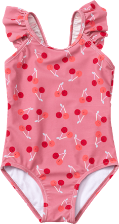 Badeanzug mit Kirsch-Muster, rosa, Gr. 86/92, 1 St PUSBLU