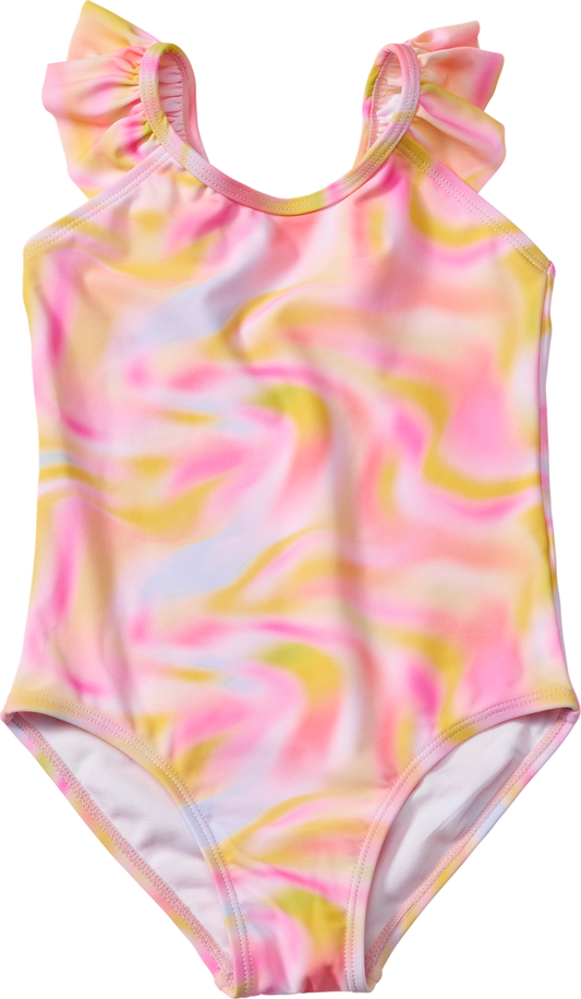 PUSBLU Maillot de bain à volants, rose, T. 98/104, 1 pce