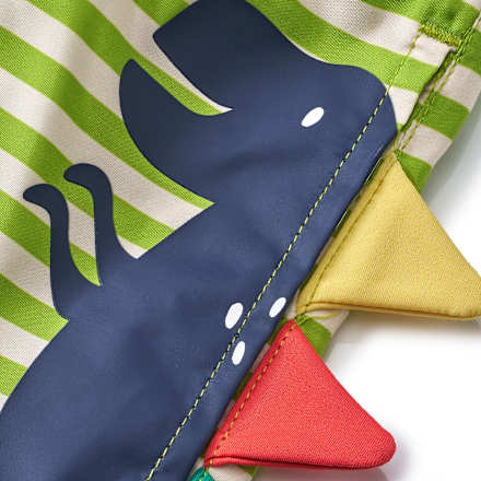 Badehose mit 3D-Dino-Applikation, grün, Gr. 122/128, 1 St PUSBLU