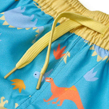 PUSBLU Badehose mit Dino-Muster, blau, Gr. 122/128, 1 St