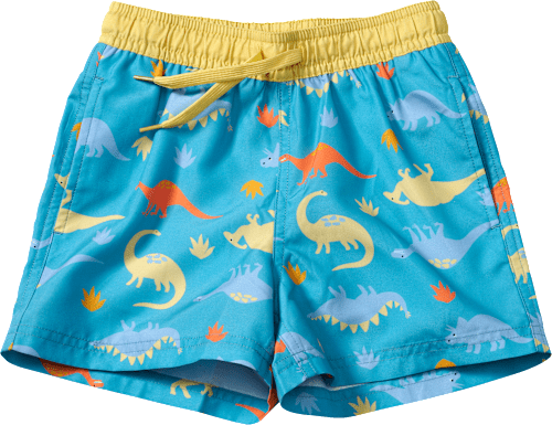 PUSBLU Badehose mit Dino-Muster, blau, Gr. 122/128, 1 St