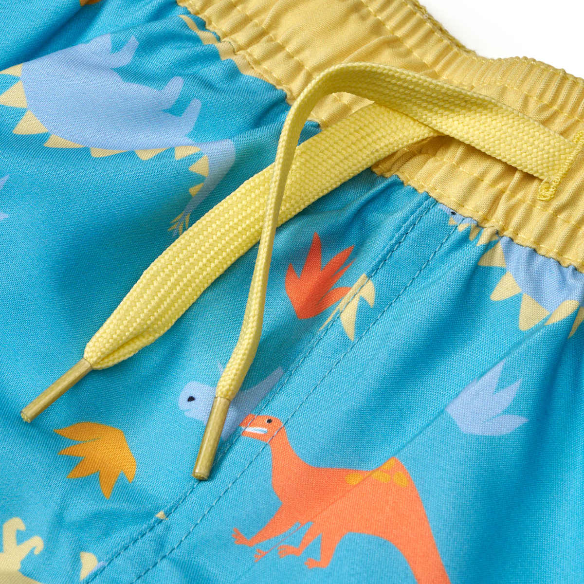 PUSBLU Badehose mit Dino-Muster, blau, Gr. 98/104, 1 St
