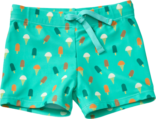 Badehose mit Eis-Muster, grün, Gr. 122/128, 1 St PUSBLU