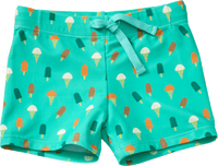 Badehose mit Eis-Muster, grün, Gr. 122/128, 1 St PUSBLU