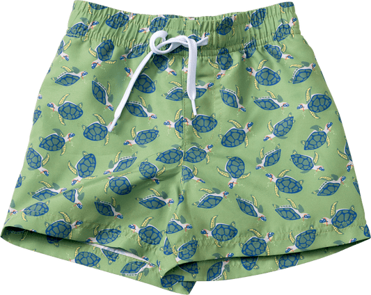 Maillot de bain PUSBLU à motif tortues, vert, taille 86/92, 1 pièce