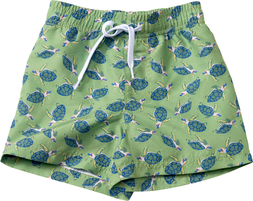 Badehose mit Schildkröten-Muster, grün, Gr. 98/104, 1 St