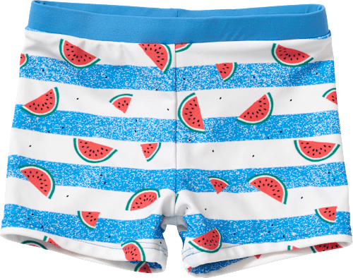 Badehose mit Wassermelonen-Muster, blau & weiß, Gr. 110/116, 1 St PUSBLU