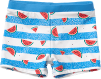 Badehose mit Wassermelonen-Muster, blau & weiß, Gr. 110/116, 1 St PUSBLU