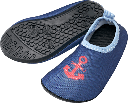 Badeschuhe mit Anker-Muster, blau, Gr. 25/26, 1 St