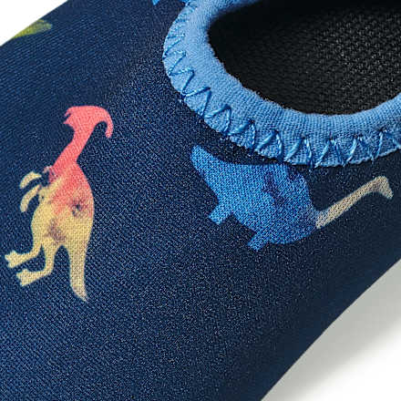 Badeschuhe mit Dino-Muster, blau, Gr. 25/26, 1 St PUSBLU