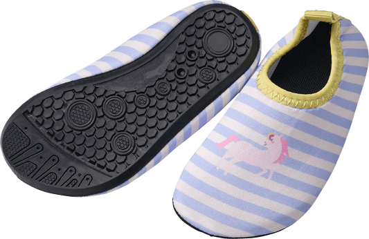 PUSBLU Badeschuhe mit Einhorn-Motiv, lila, Gr. 23/24, 1 St