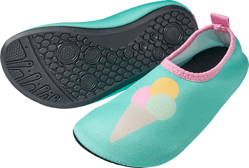 Badeschuhe mit Eis-Motiv, grün, Gr. 29/30, 1 St PUSBLU
