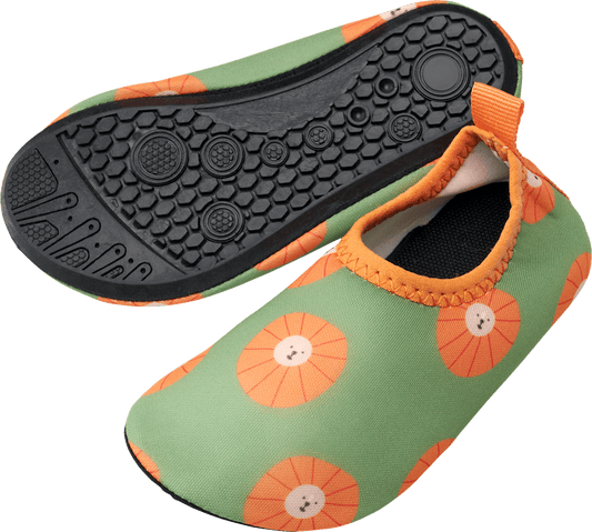 Chaussons d’eau PUSBLU à motif lion, vert + orange, pt. 23/24, 1 pce