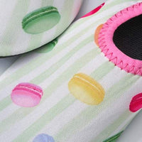 Badeschuhe mit Macaron-Muster, grün & rosa, Gr. 29/30, 1 St