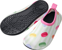 Badeschuhe mit Macaron-Muster, grün & rosa, Gr. 29/30, 1 St