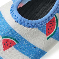 Badeschuhe mit Melonen-Muster, blau & rot, Gr. 25/26, 1 St PUSBLU